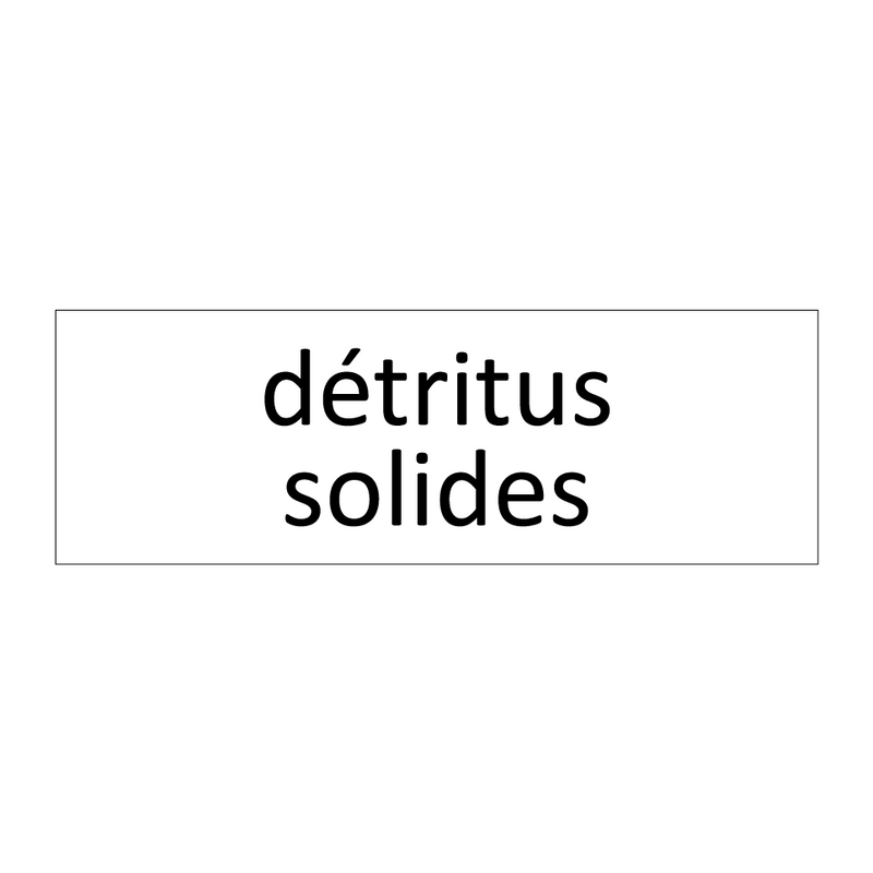 détritus solides