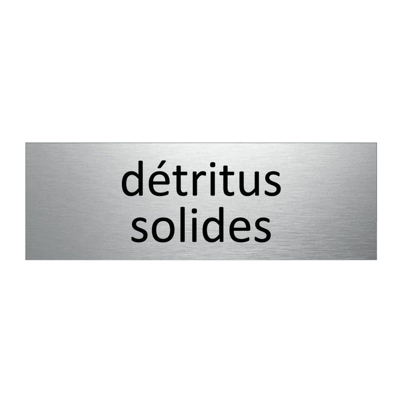 détritus solides