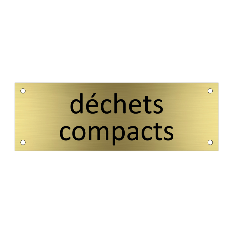 déchets compacts