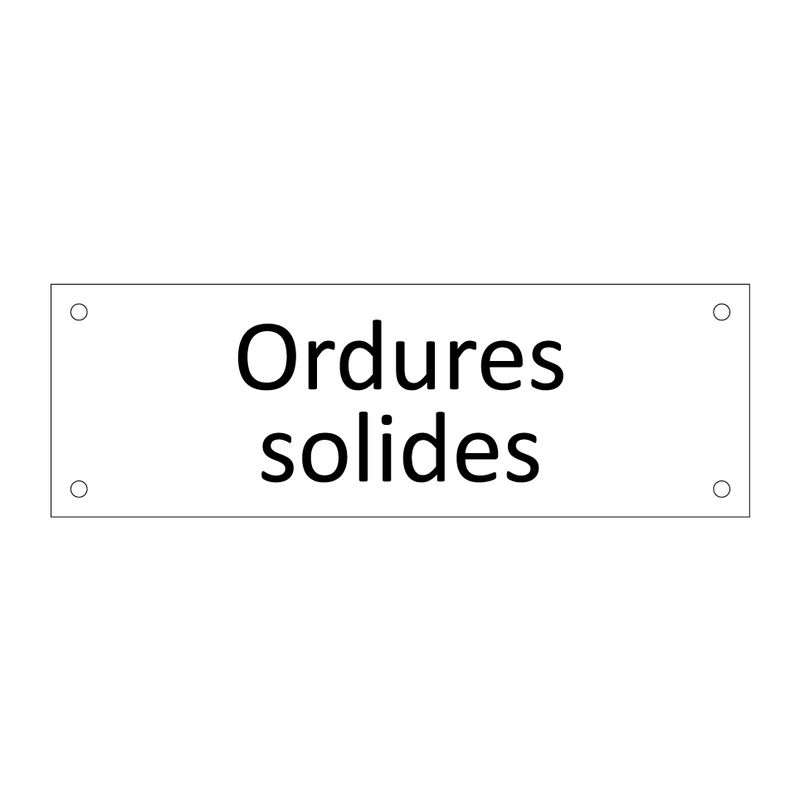 ordures solides