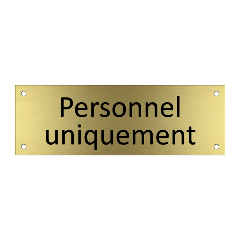 Personnel uniquement