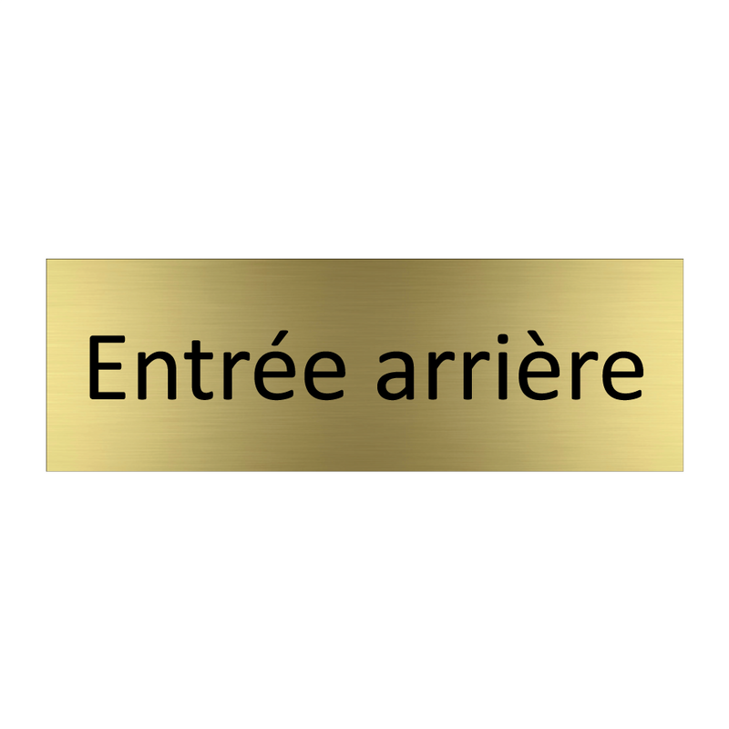 Entrée arrière