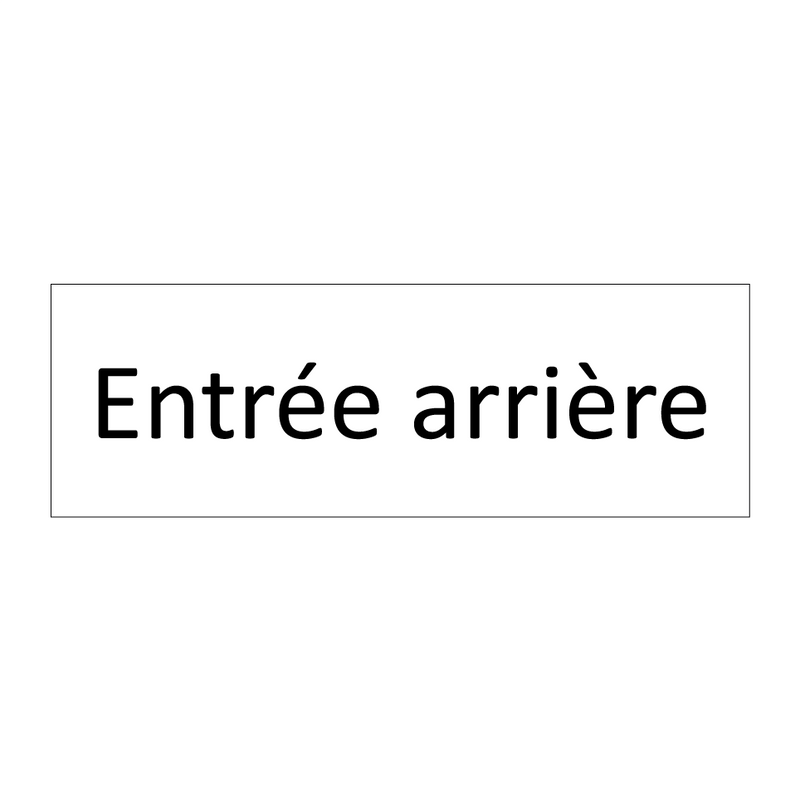 Entrée arrière