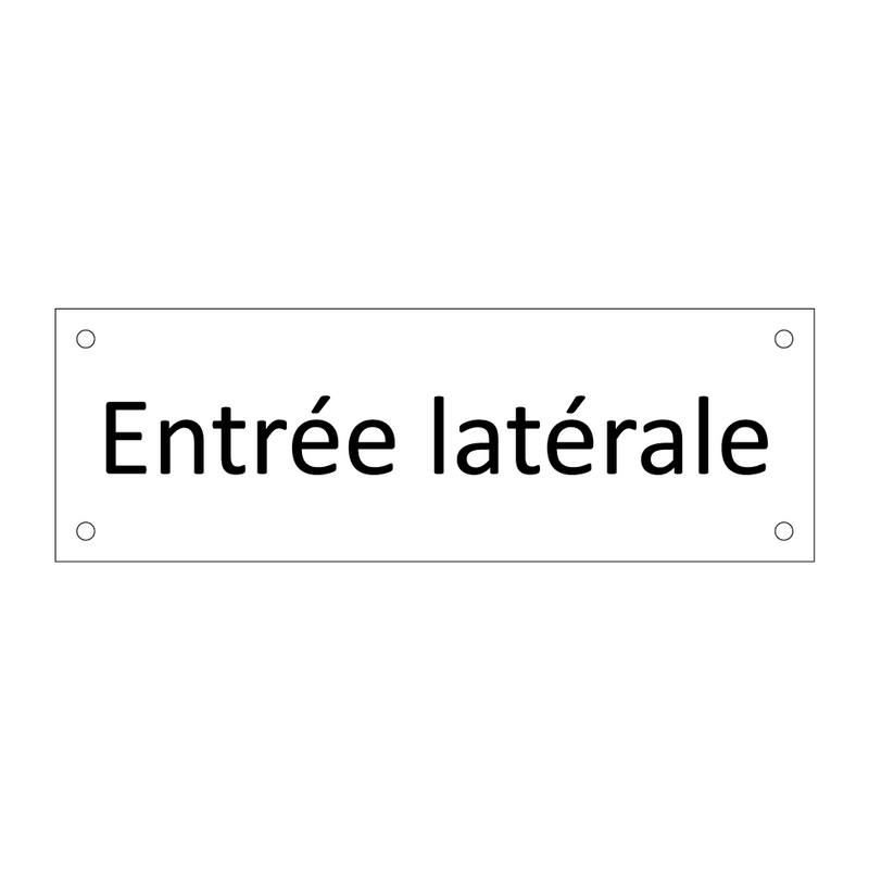 Entrée latérale