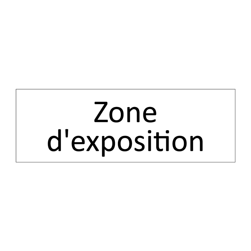 Zone d'exposition