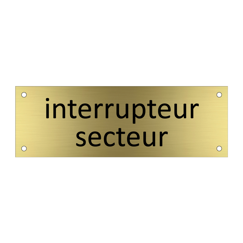 Interrupteur secteur