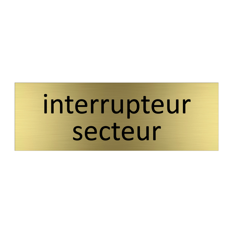 Interrupteur secteur