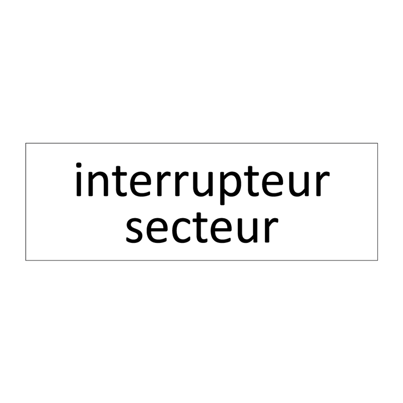 Interrupteur secteur