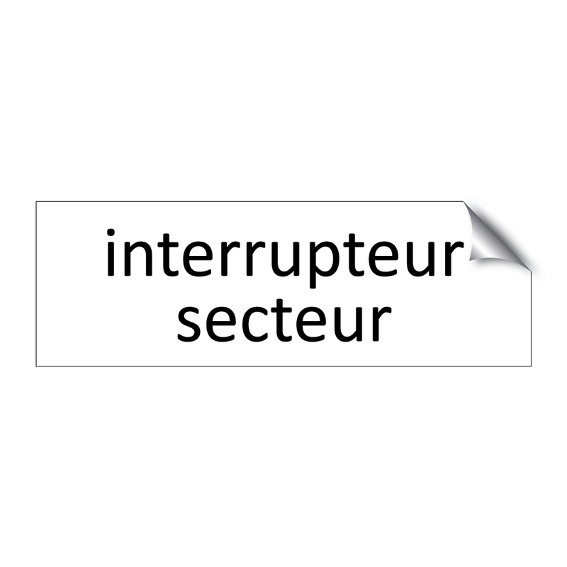 Interrupteur secteur