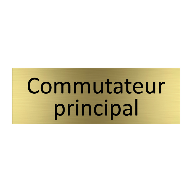 Commutateur principal