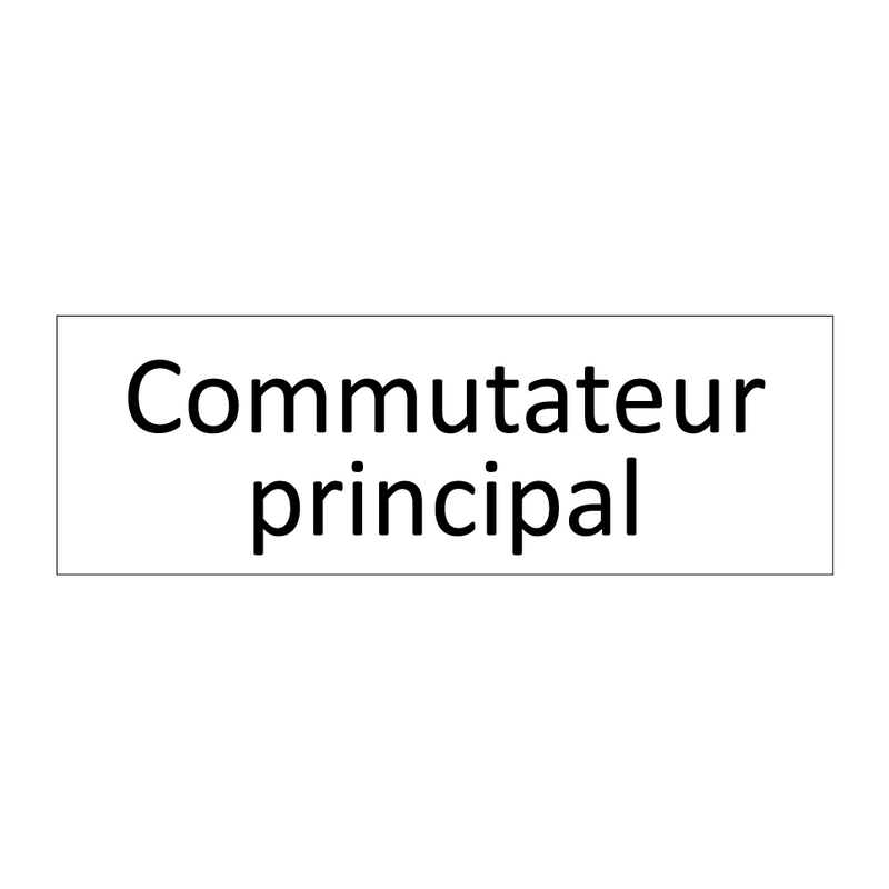 Commutateur principal