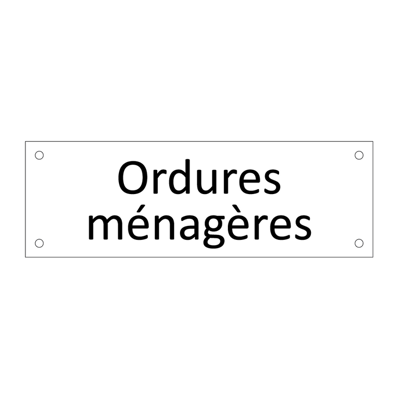 Ordures ménagères