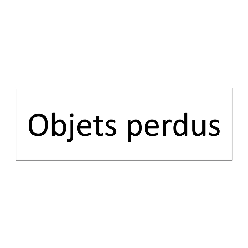 Objets perdus