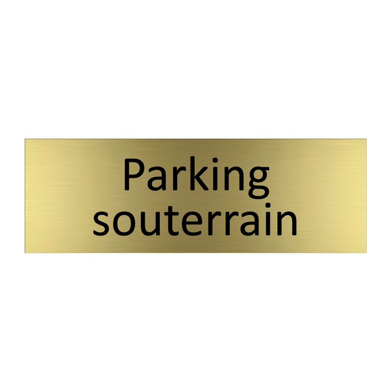 Parking souterrain