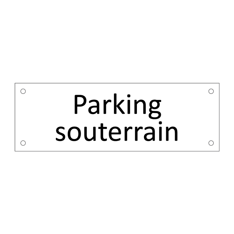 Parking souterrain