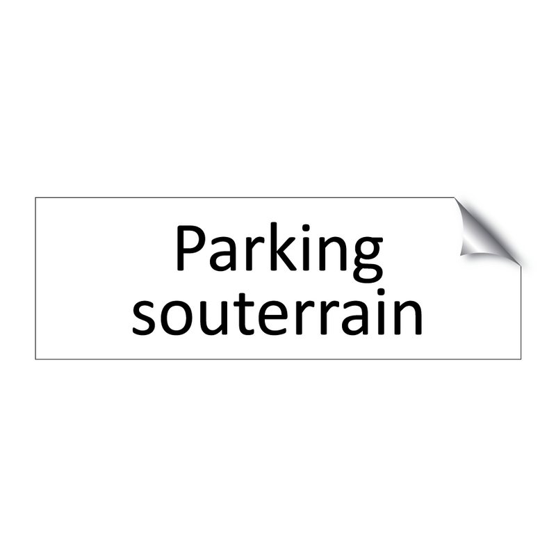 Parking souterrain