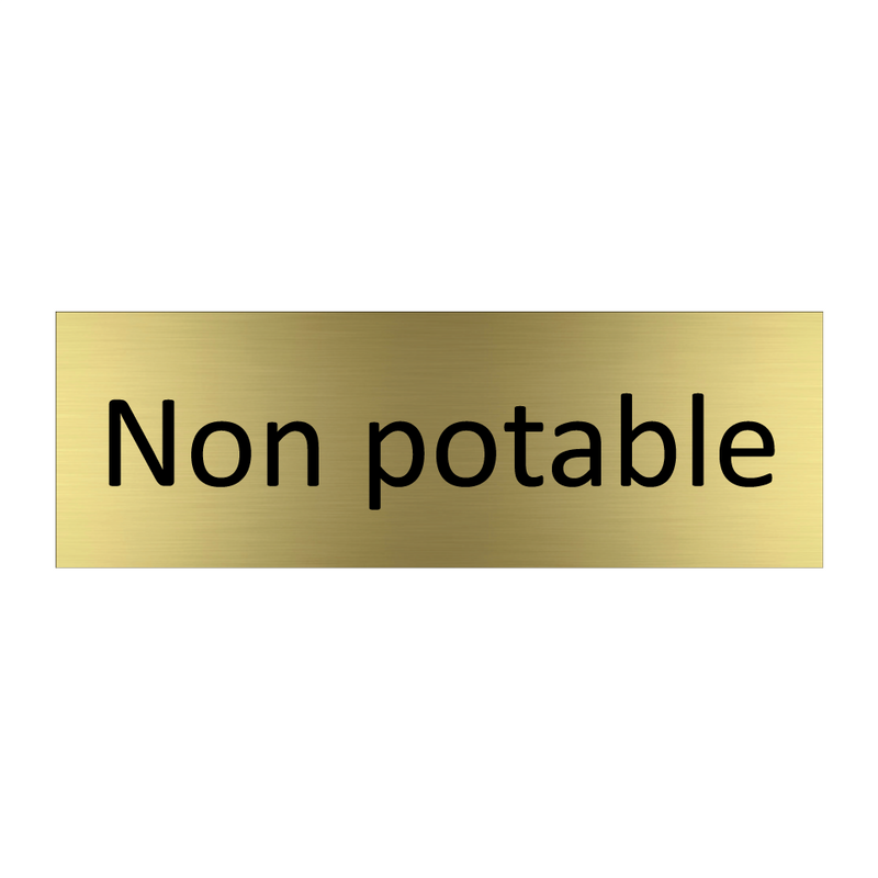 Non potable