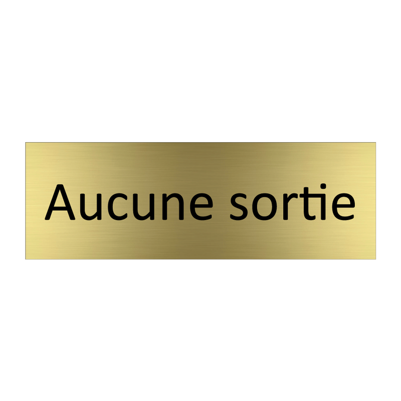 Aucune sortie