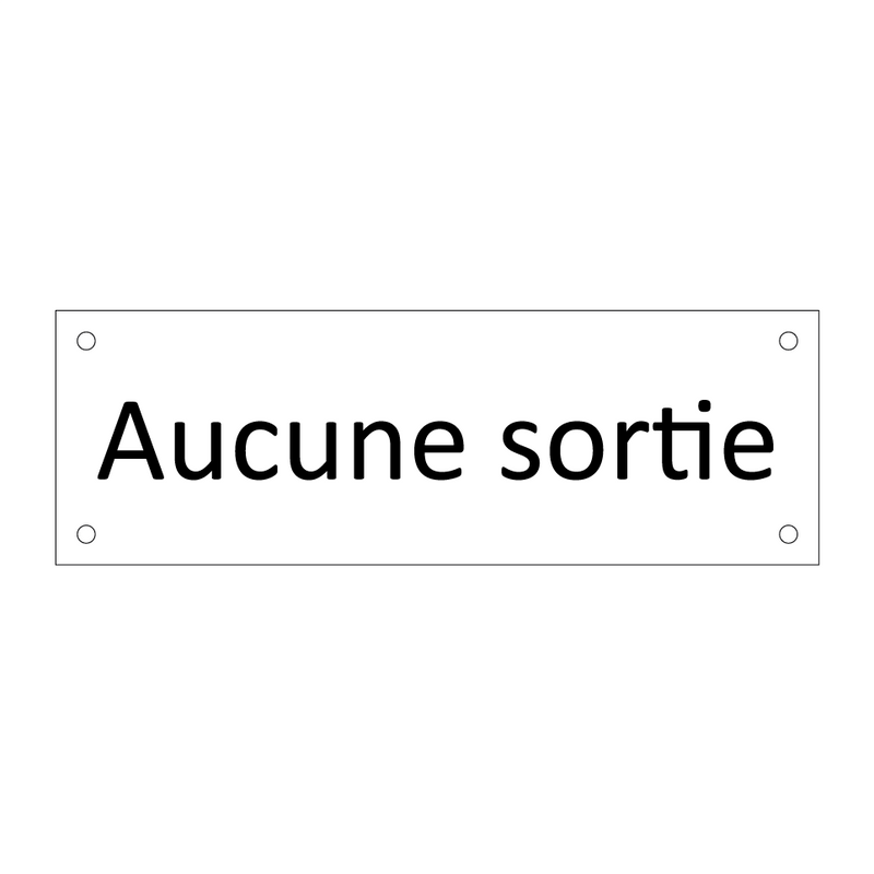 Aucune sortie