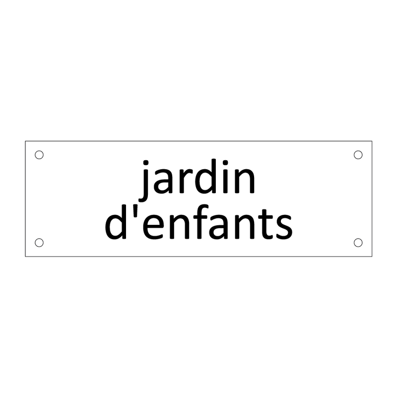 jardin d'enfants