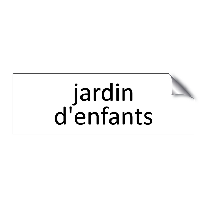 jardin d'enfants