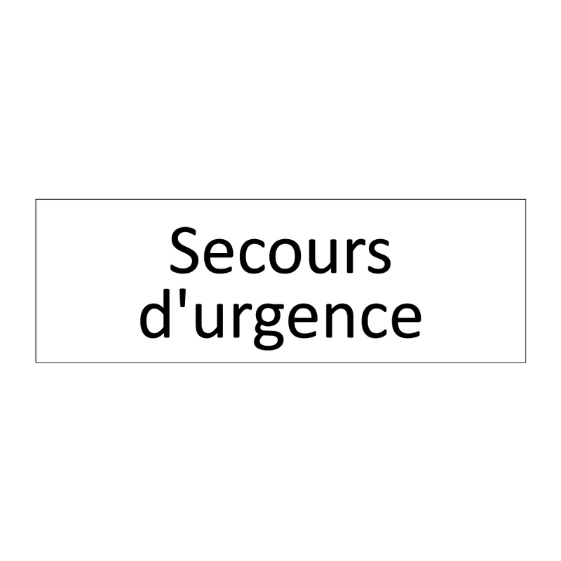 Secours d'urgence