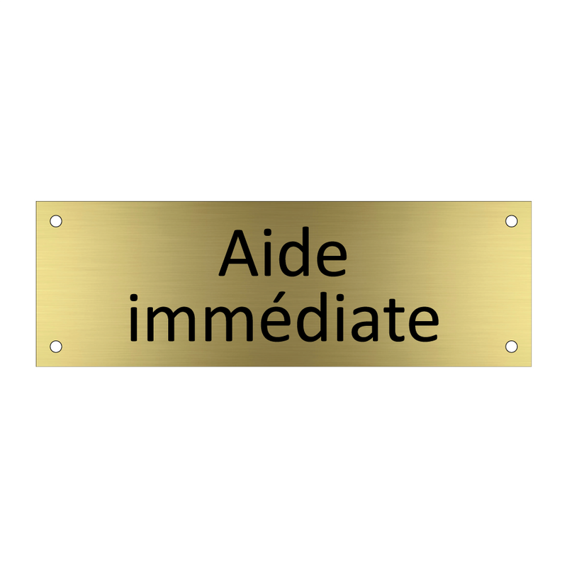 Aide immédiate