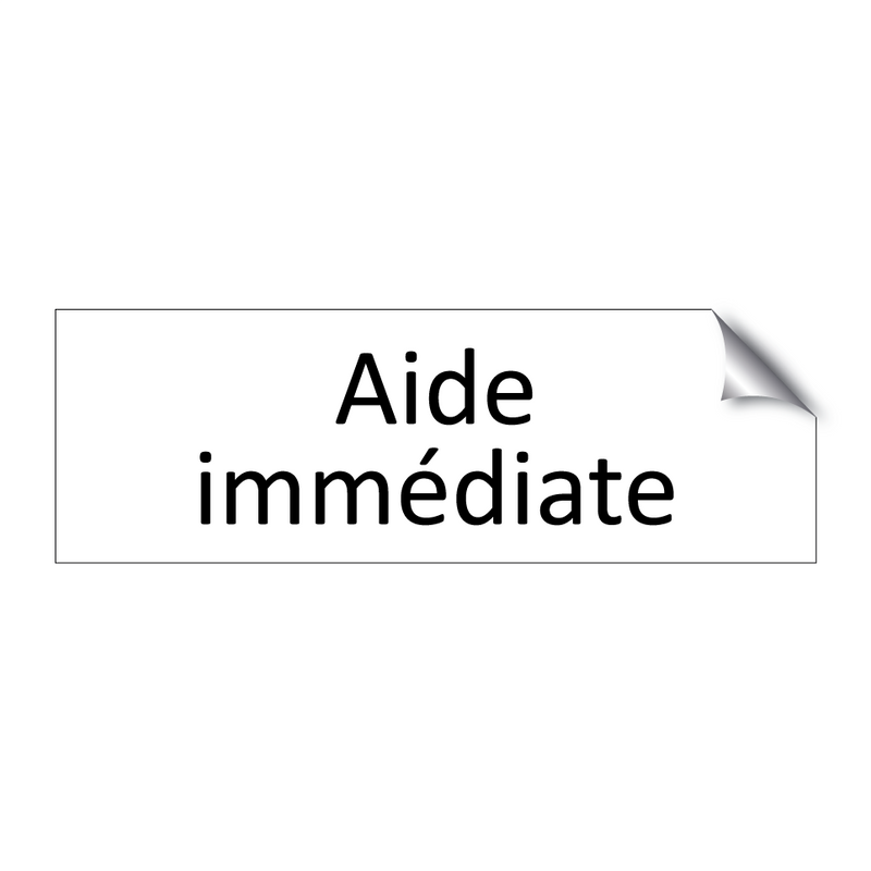 Aide immédiate