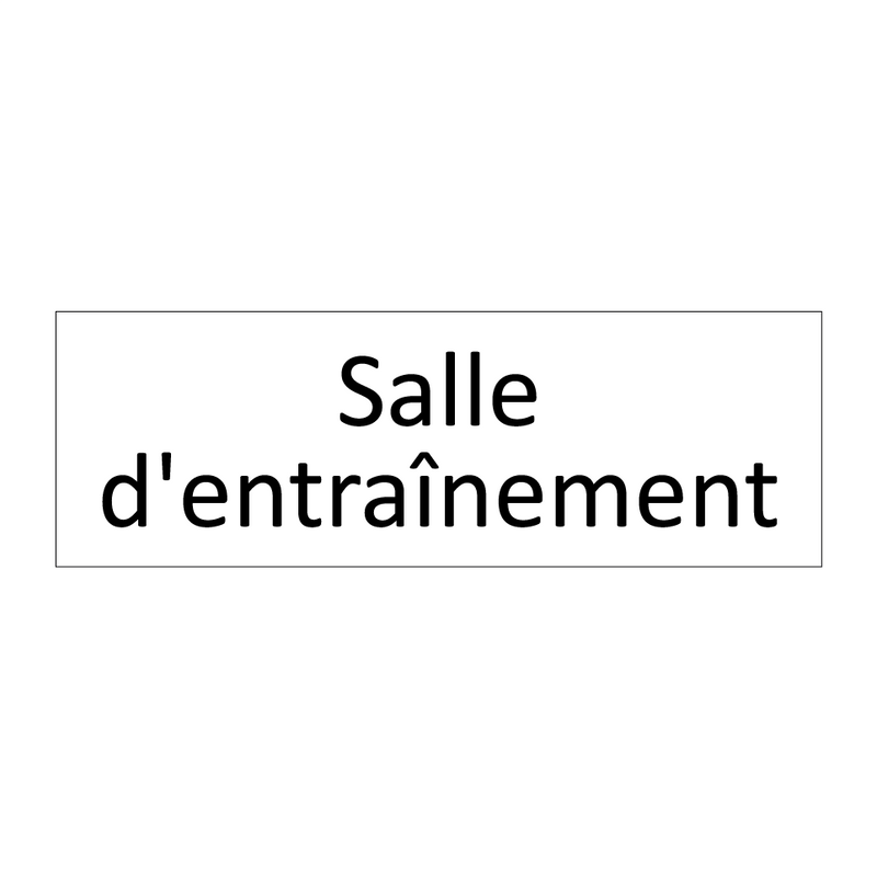 Salle d'entraînement