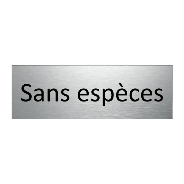 Sans espèces