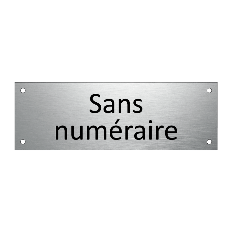 Sans numéraire