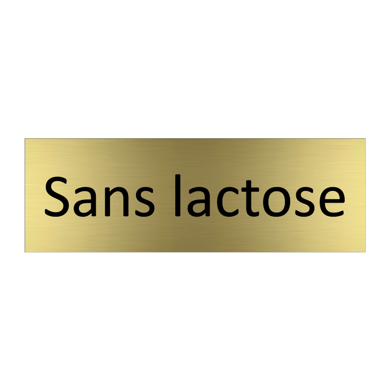 Sans lactose