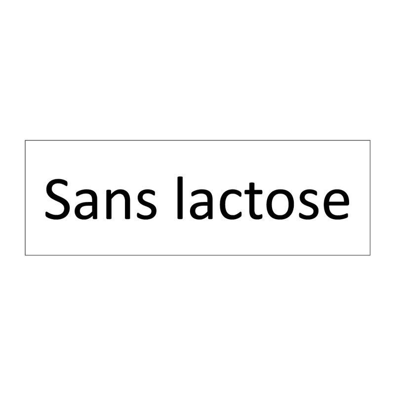 Sans lactose