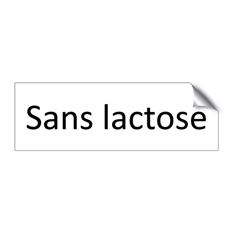 Sans lactose