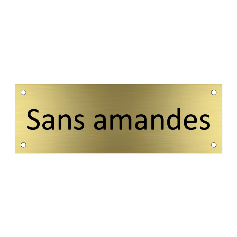 Sans amandes