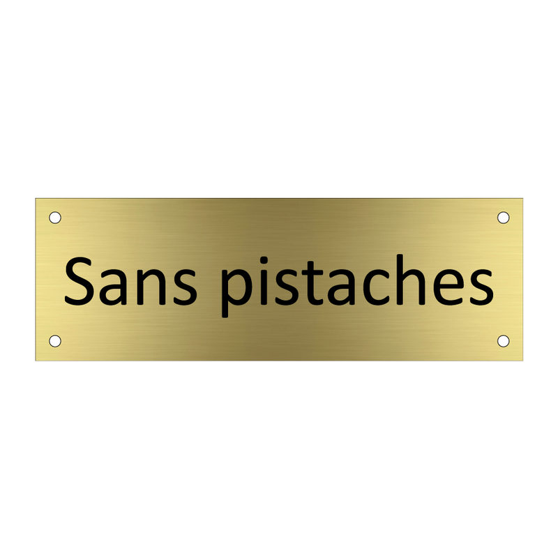 Sans pistaches