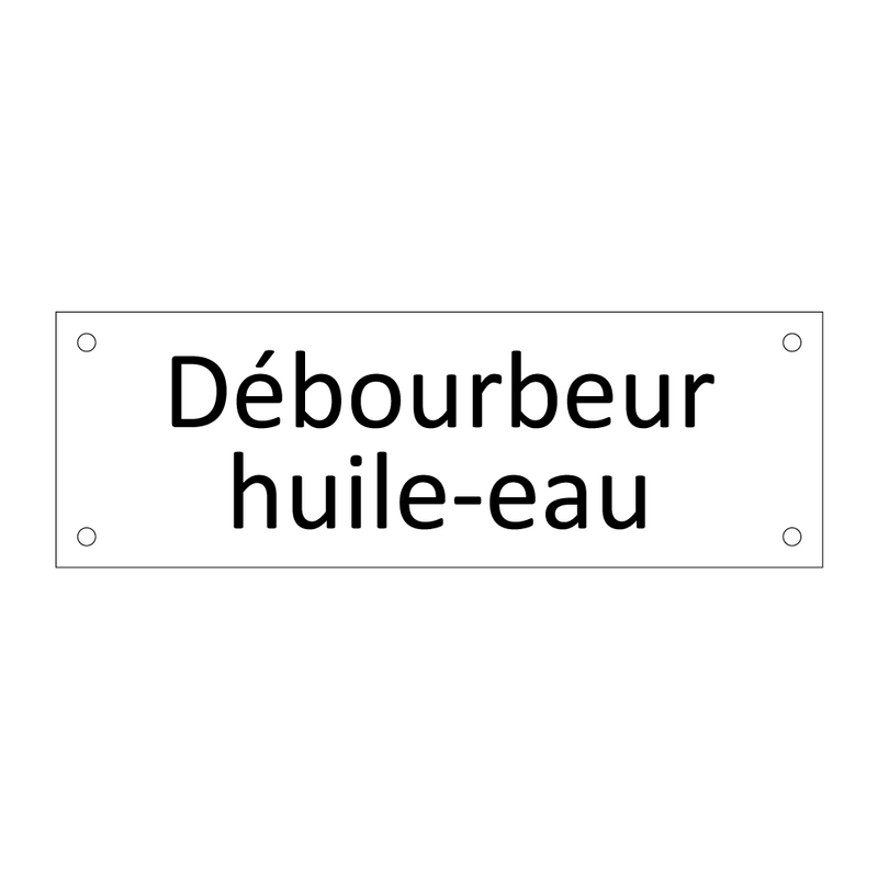 Débourbeur huile-eau