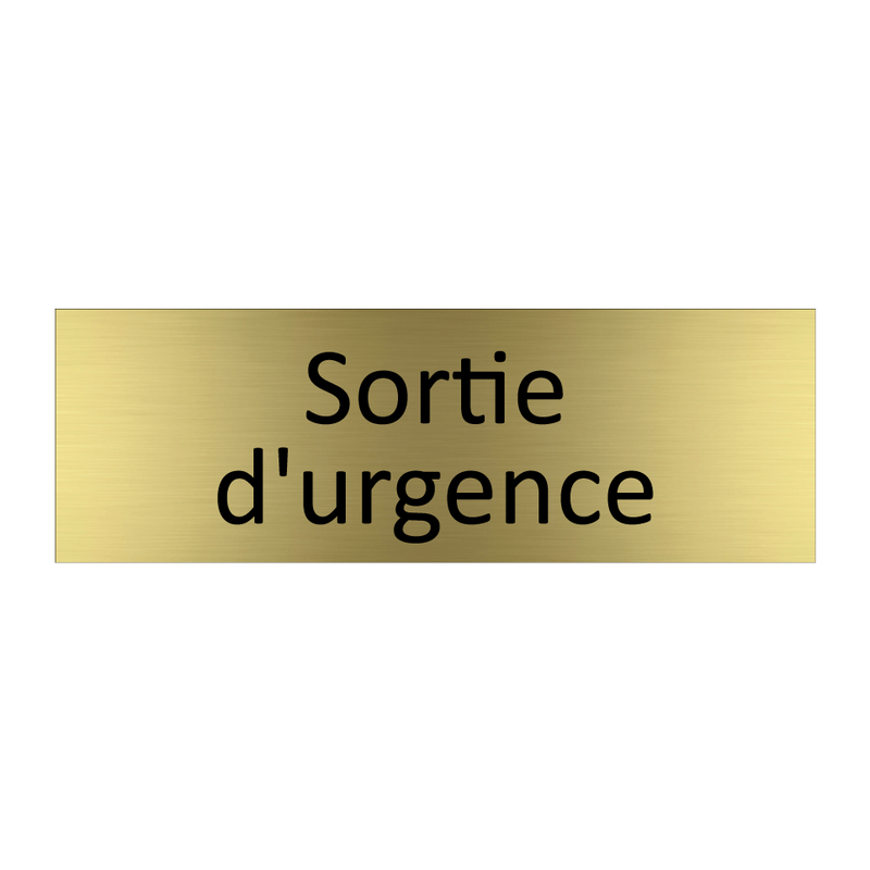 Sortie d'urgence