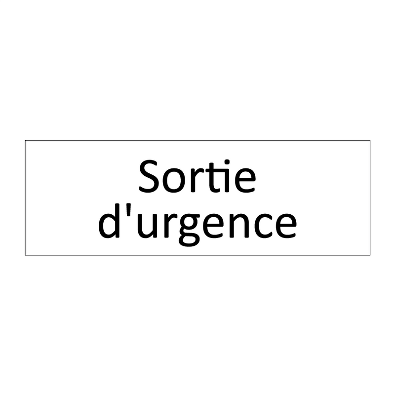 Sortie d'urgence