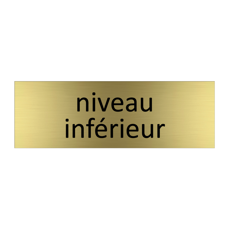 niveau inférieur