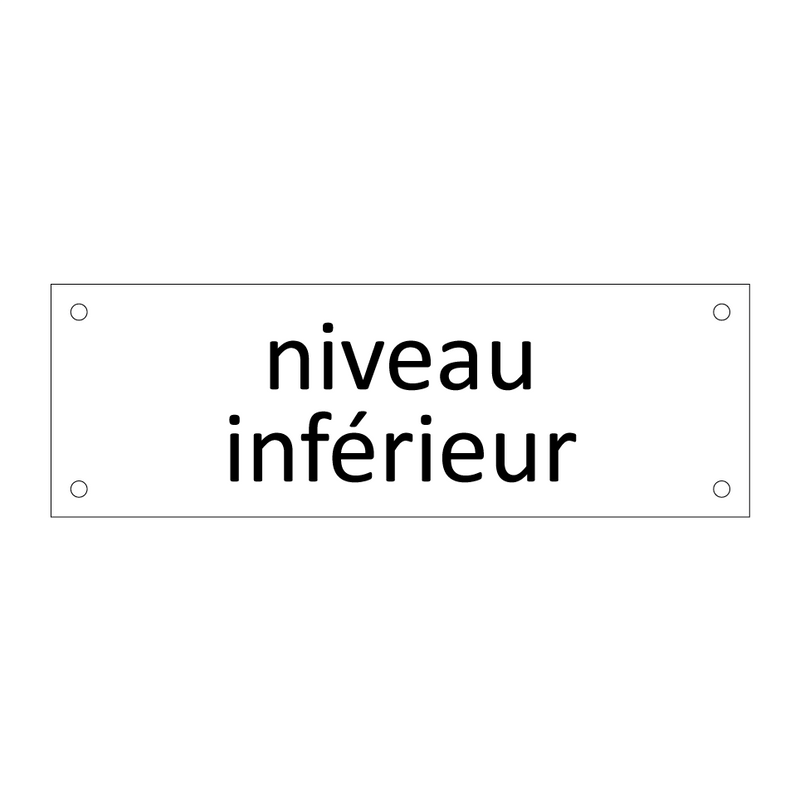 niveau inférieur