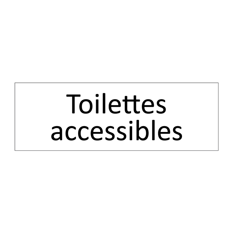 Toilettes accessibles