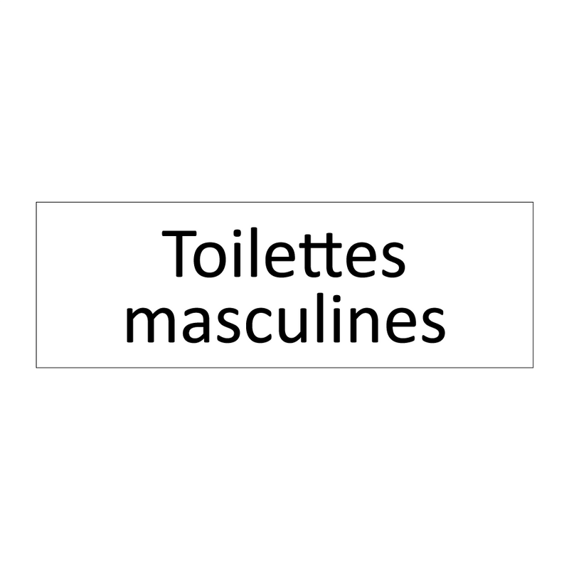 Toilettes masculines