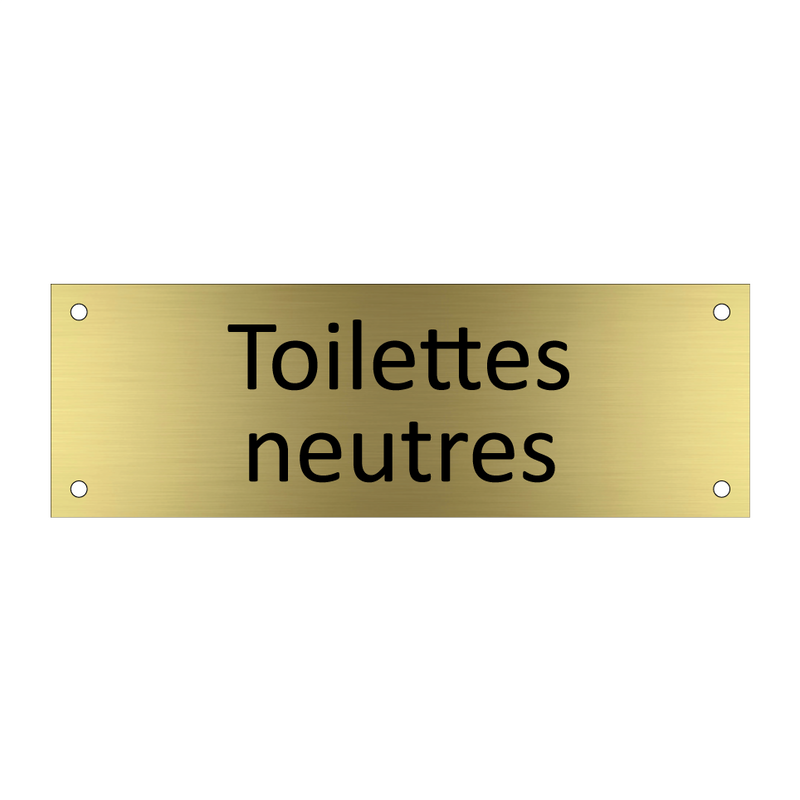 Toilettes neutres