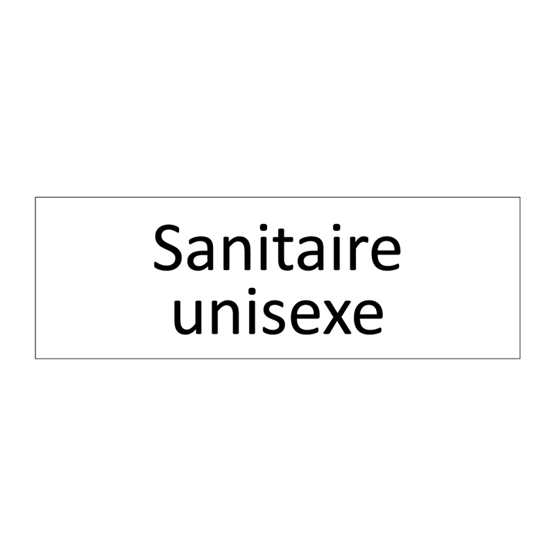 Sanitaire unisexe