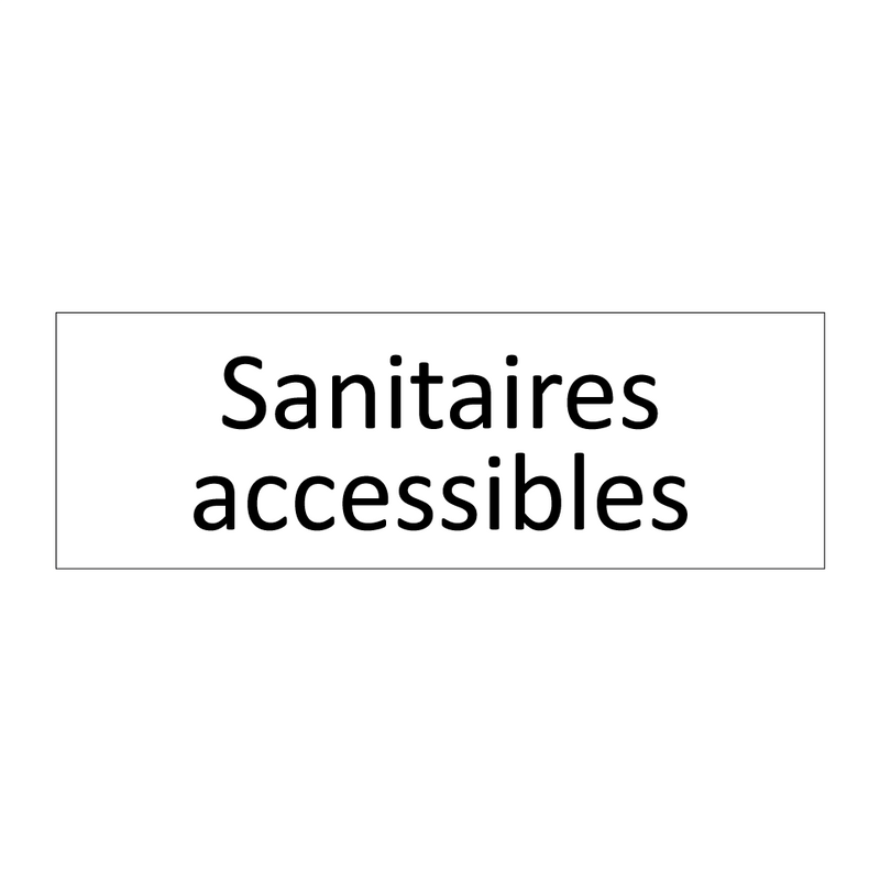 Sanitaires accessibles