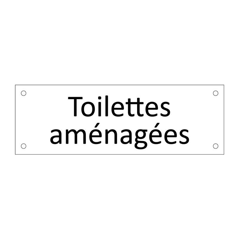 Toilettes aménagées