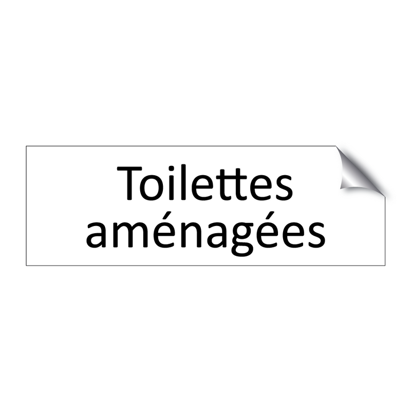 Toilettes aménagées