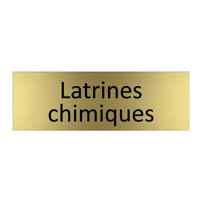 Latrines chimiques