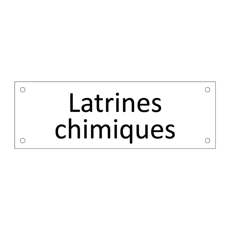 Latrines chimiques